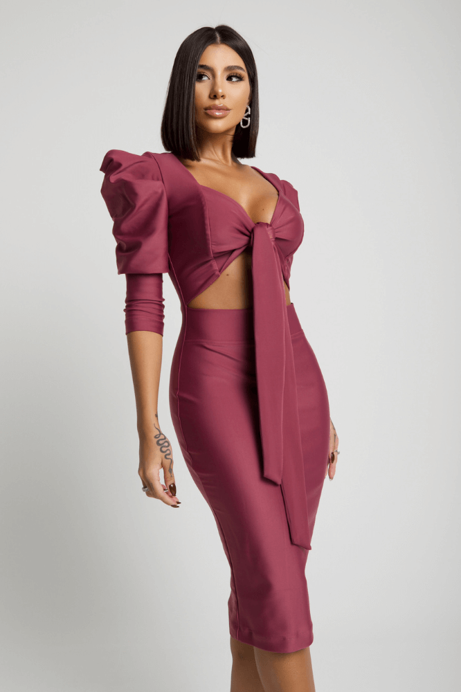 Vestido Chanel Tubinho Manga