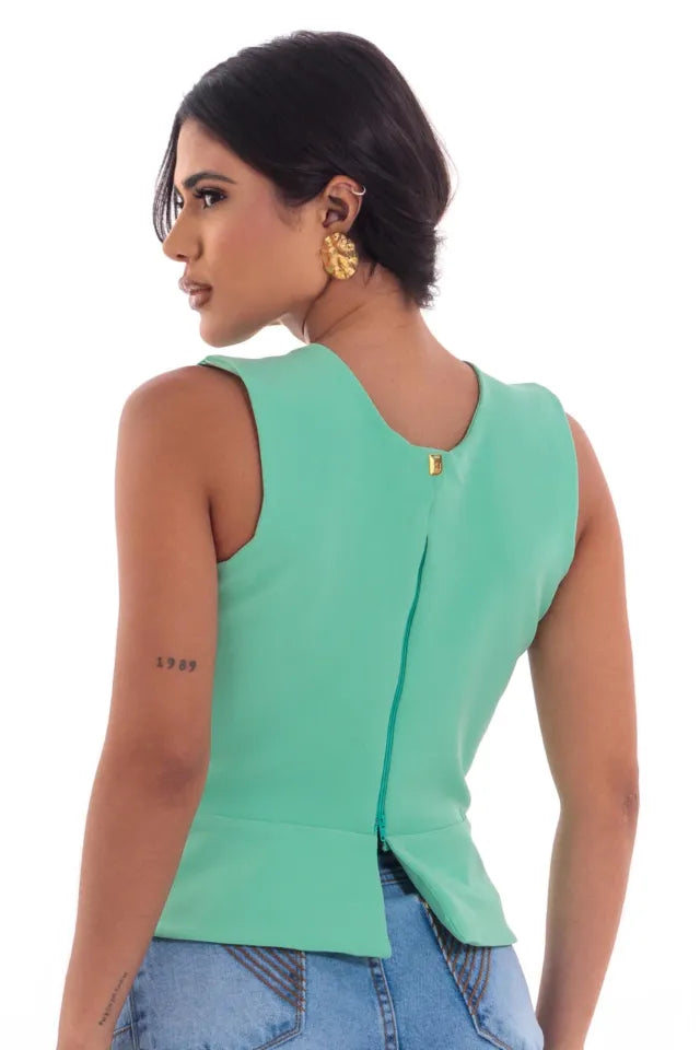 Blusa Peplum Pulsanti